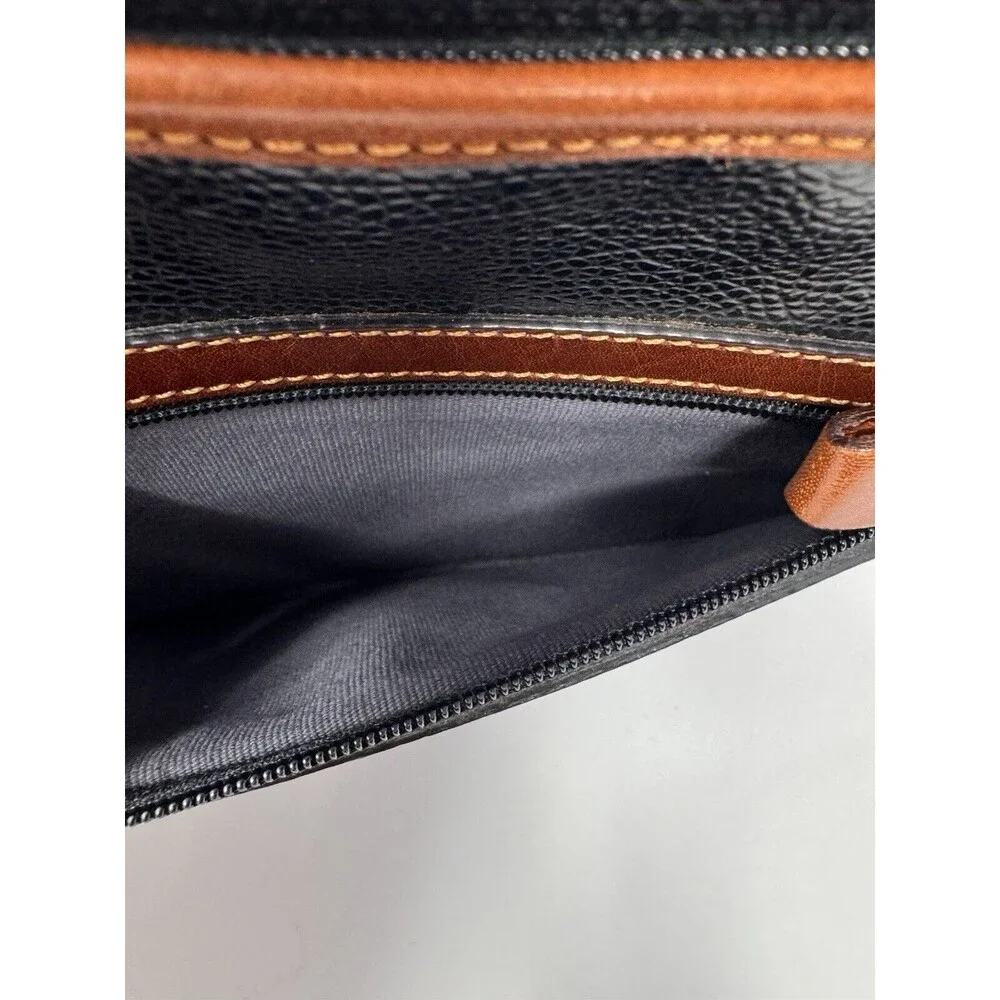 VTG Dickens Leather Clutch Bag 10.75”x7.5”x3. 5” Elegant Timeless Design